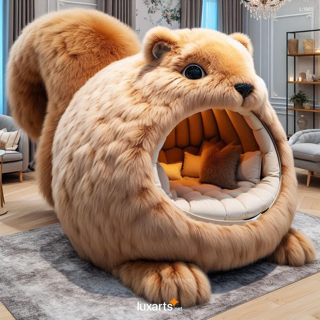 Giant Squirrel Lounger Pods | Whimsical Comfort with a Playful Design giant squirrel lounger pods 13