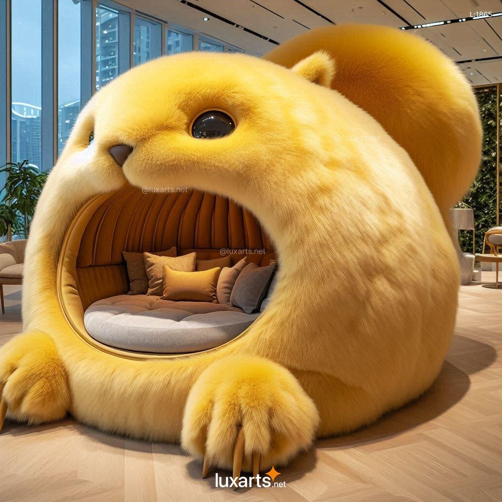 Giant Squirrel Lounger Pods | Whimsical Comfort with a Playful Design giant squirrel lounger pods 8