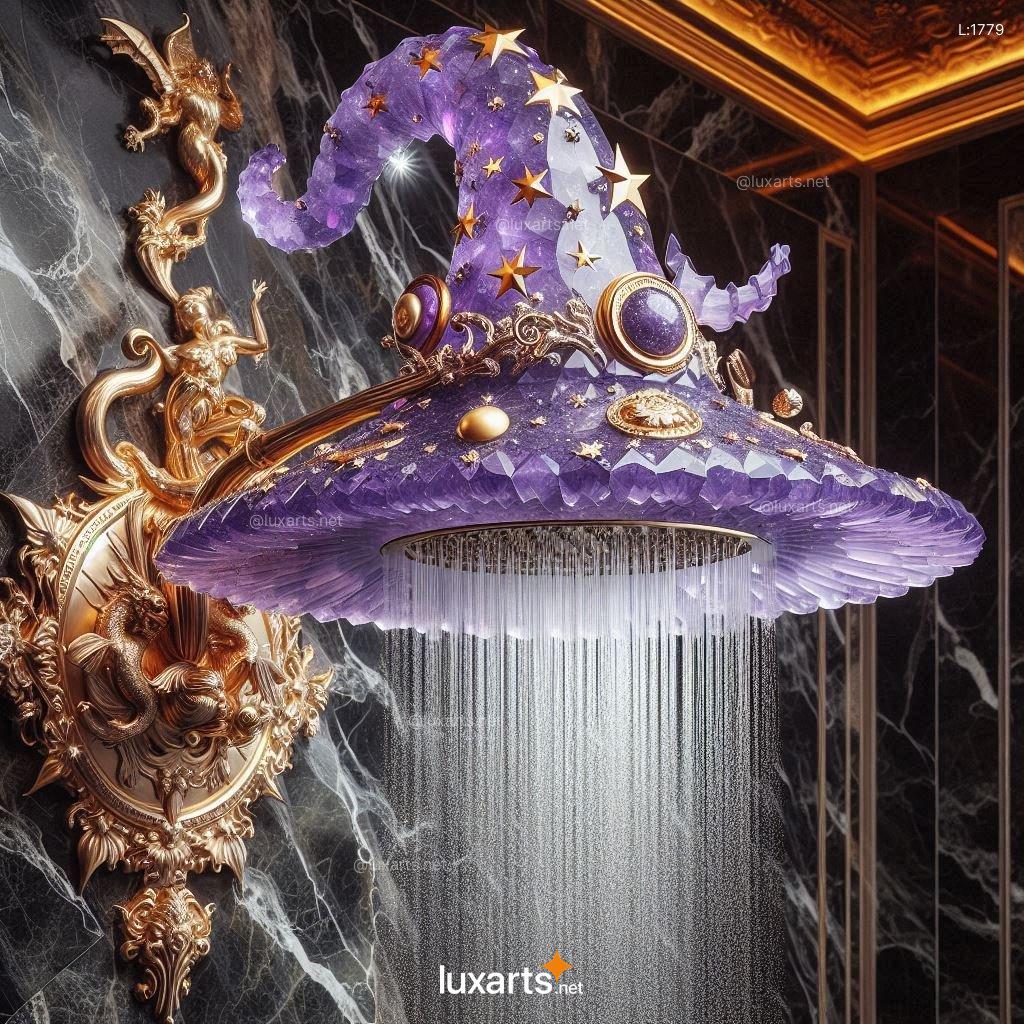 Witch Hat Shower Head: Mystical Mineral Crystal Design mineral crystal witch hat shower 1