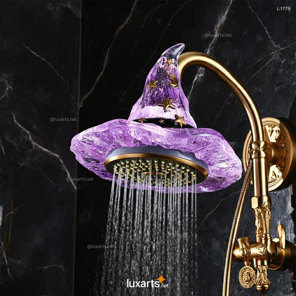 Witch Hat Shower Head: Mystical Mineral Crystal Design mineral crystal witch hat shower 3