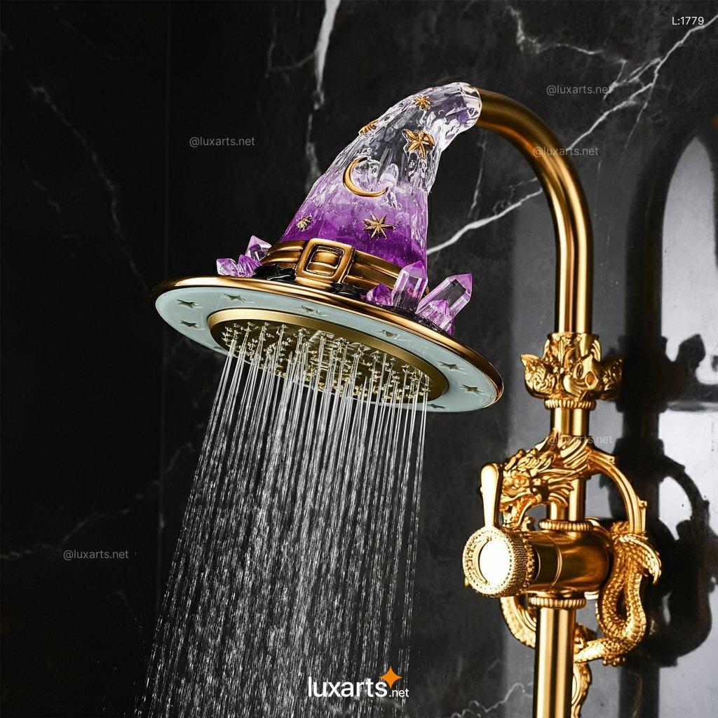 Witch Hat Shower Head: Mystical Mineral Crystal Design mineral crystal witch hat shower 4