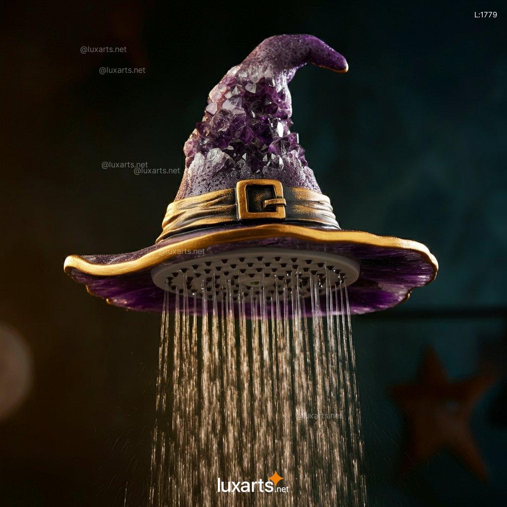 Witch Hat Shower Head: Mystical Mineral Crystal Design mineral crystal witch hat shower 8