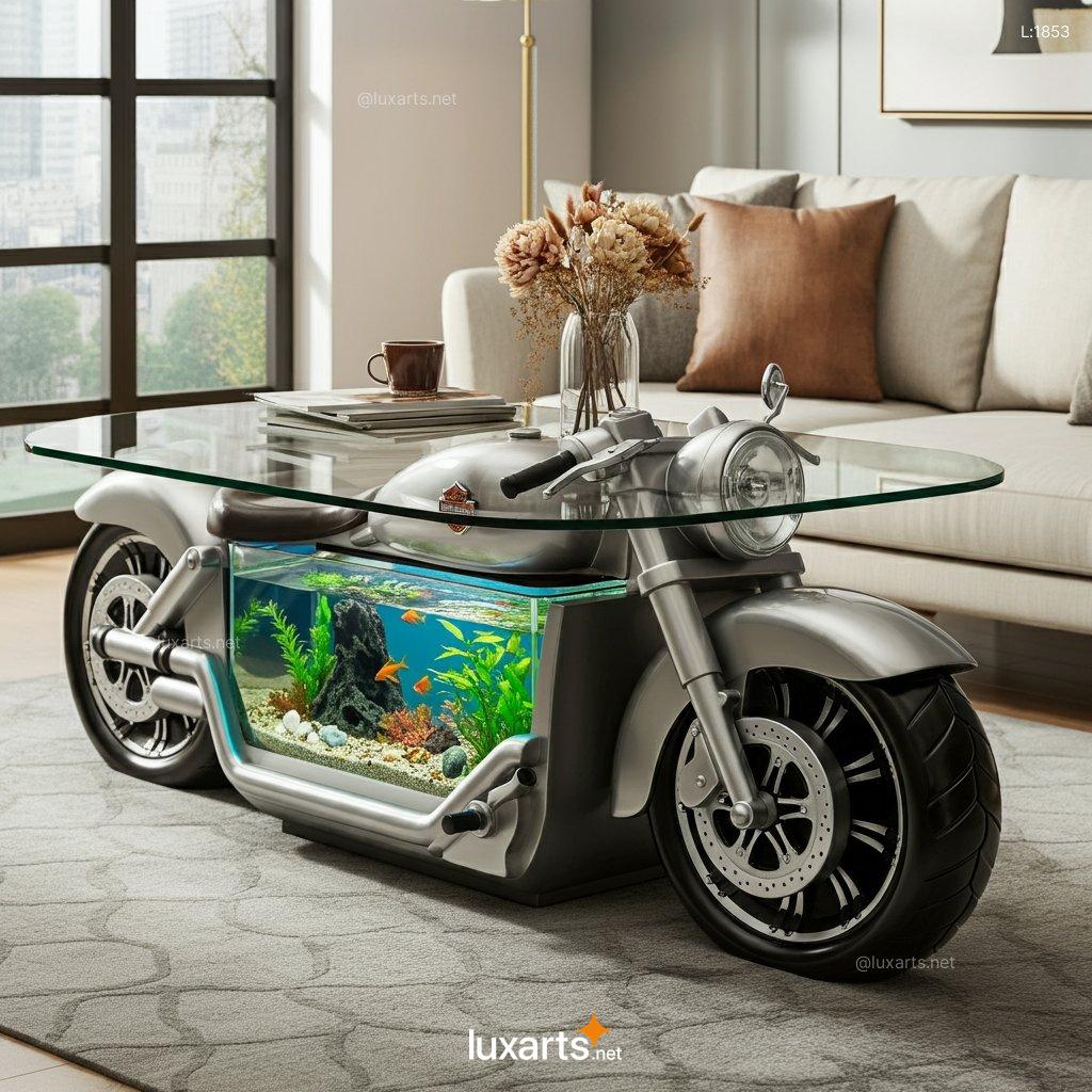 Unique Motorcycle Aquarium Coffee Tables | A Dynamic Blend of Style and Aquatic Life motorcycle aquarium coffee tables 10