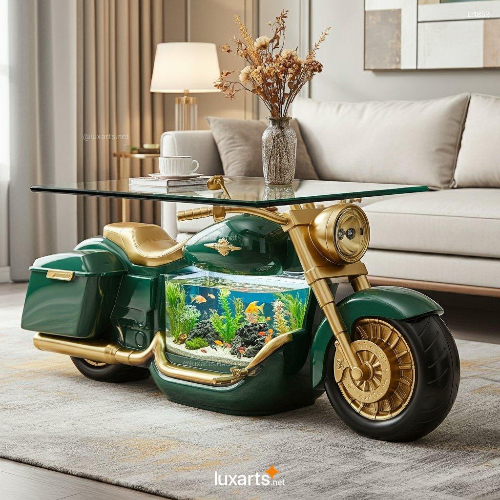 Unique Motorcycle Aquarium Coffee Tables | A Dynamic Blend of Style and Aquatic Life motorcycle aquarium coffee tables 2