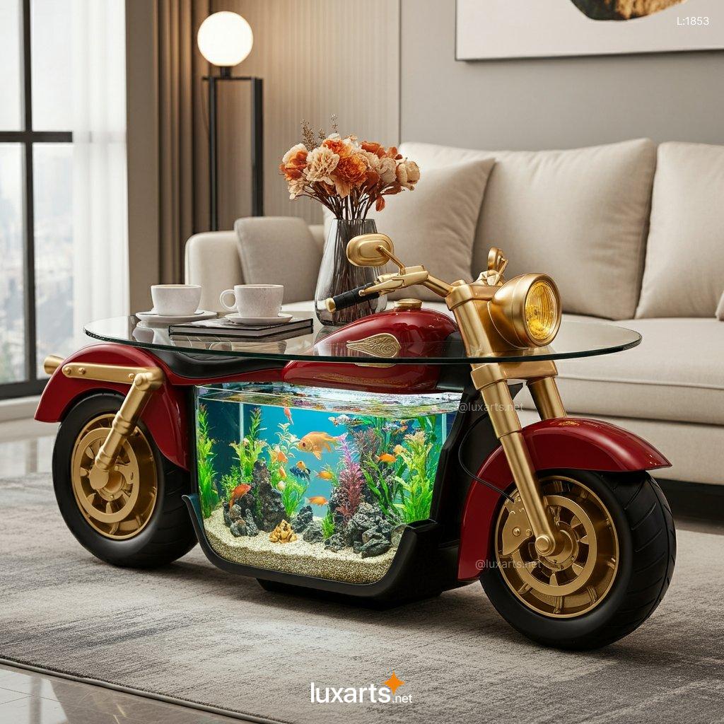 Unique Motorcycle Aquarium Coffee Tables | A Dynamic Blend of Style and Aquatic Life motorcycle aquarium coffee tables 3