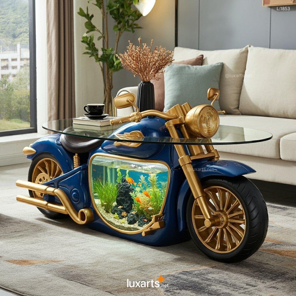 Unique Motorcycle Aquarium Coffee Tables | A Dynamic Blend of Style and Aquatic Life motorcycle aquarium coffee tables 4