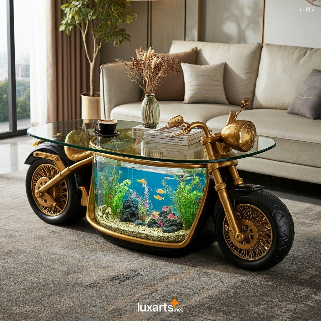 Unique Motorcycle Aquarium Coffee Tables | A Dynamic Blend of Style and Aquatic Life motorcycle aquarium coffee tables 5