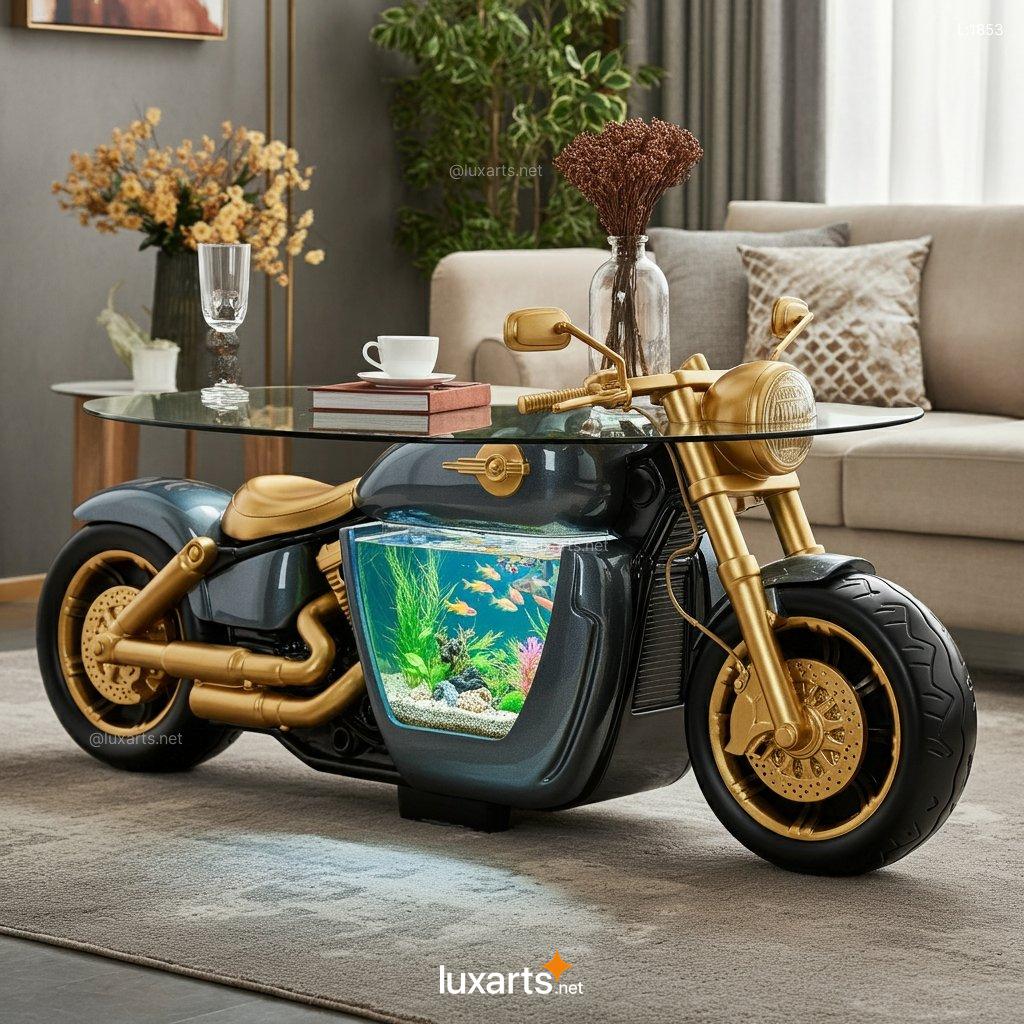 Unique Motorcycle Aquarium Coffee Tables | A Dynamic Blend of Style and Aquatic Life motorcycle aquarium coffee tables 6