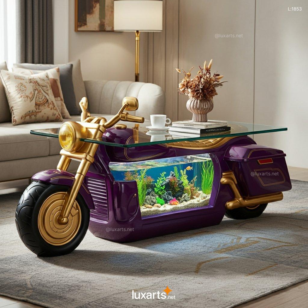 Unique Motorcycle Aquarium Coffee Tables | A Dynamic Blend of Style and Aquatic Life motorcycle aquarium coffee tables 8