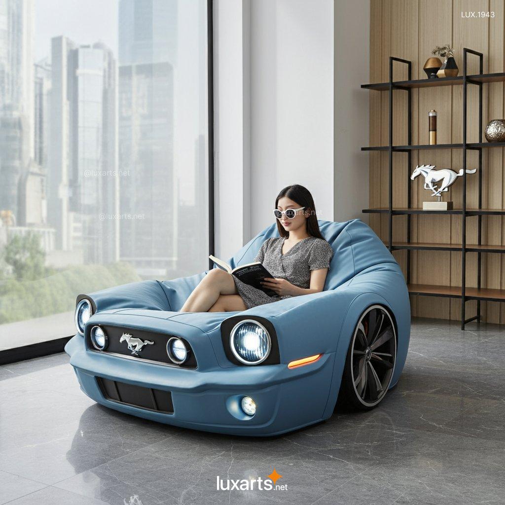 LUX.1943 Mustang Inspired Bean Bag Chair: Experience the Thrill of Driving, In Your Living Room mustang inspired bean bag chair 1