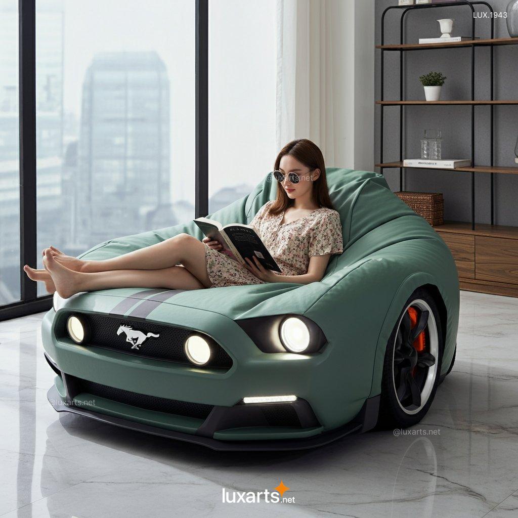 LUX.1943 Mustang Inspired Bean Bag Chair: Experience the Thrill of Driving, In Your Living Room mustang inspired bean bag chair 4