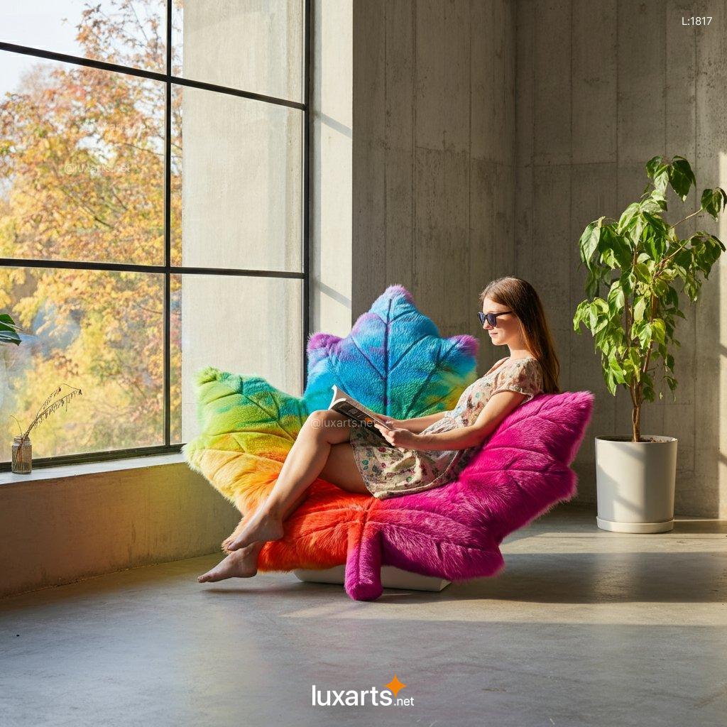 Rainbow Leaf Lounger: Innovative & Colorful Outdoor Seating rainbow leaf lounger 2