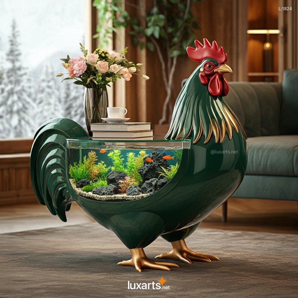 Rooster Aquarium Coffee Tables | A Bold, Creative Blend of Nature and Style rooster aquarium coffee tables 10