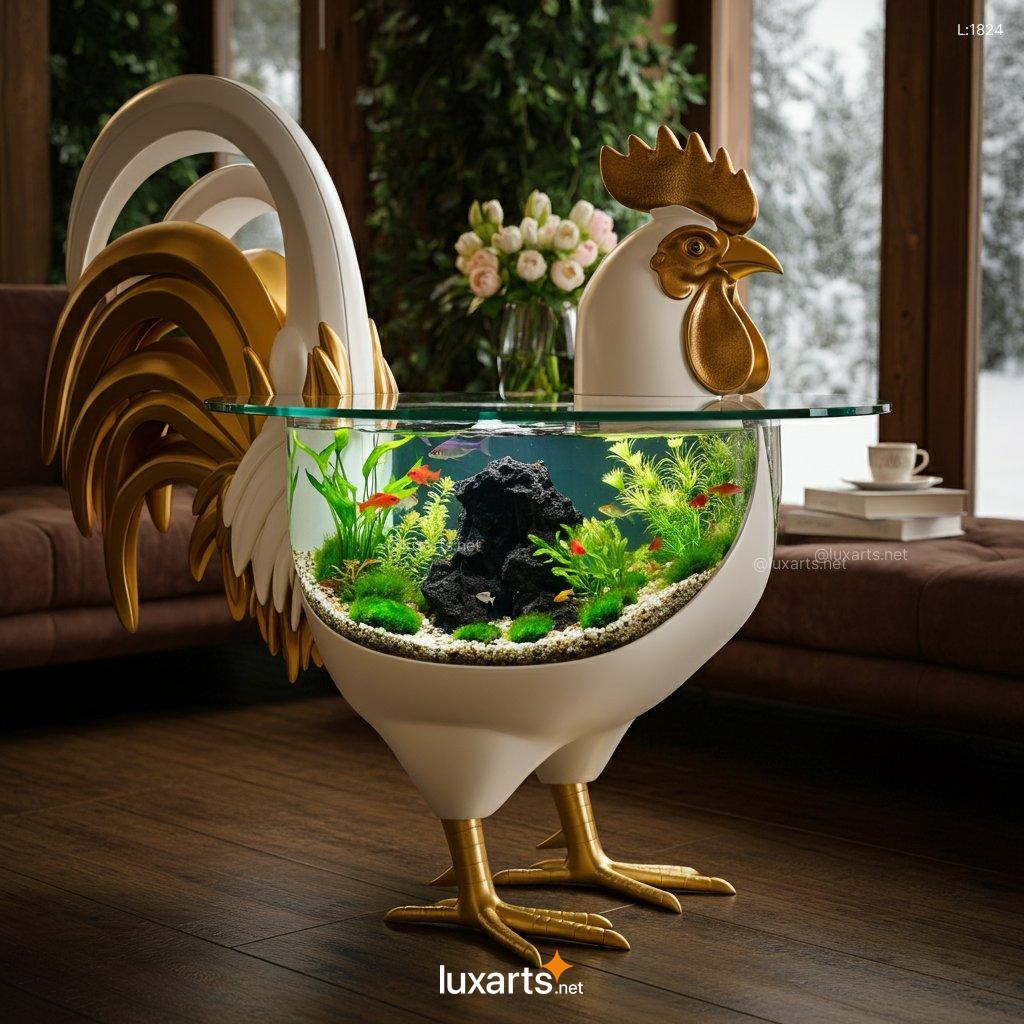 Rooster Aquarium Coffee Tables | A Bold, Creative Blend of Nature and Style rooster aquarium coffee tables 3