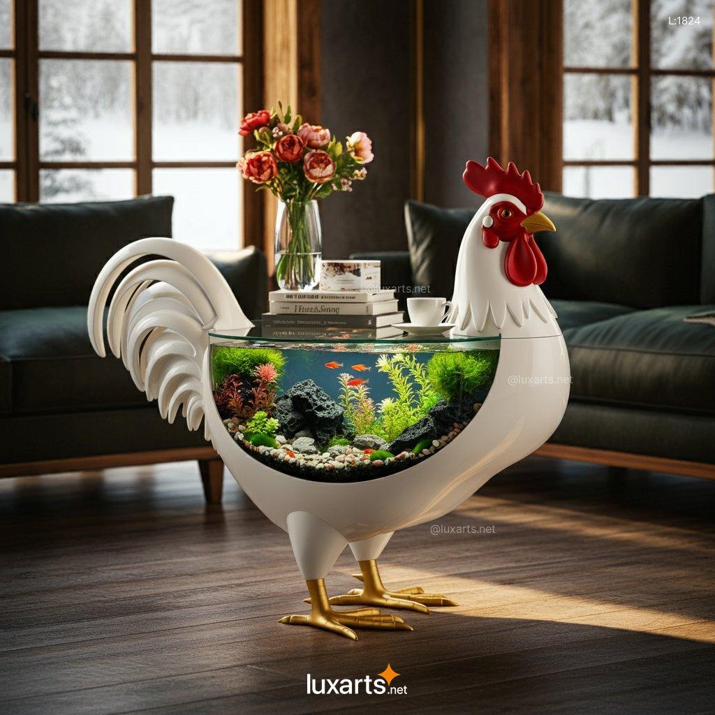 Rooster Aquarium Coffee Tables | A Bold, Creative Blend of Nature and Style rooster aquarium coffee tables 8