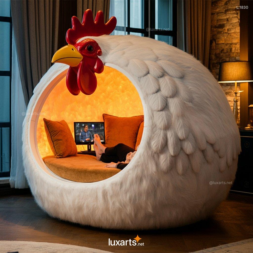 Creative Rooster Lounging Den | A Whimsical Haven for Ultimate Relaxation rooster lounging den 1