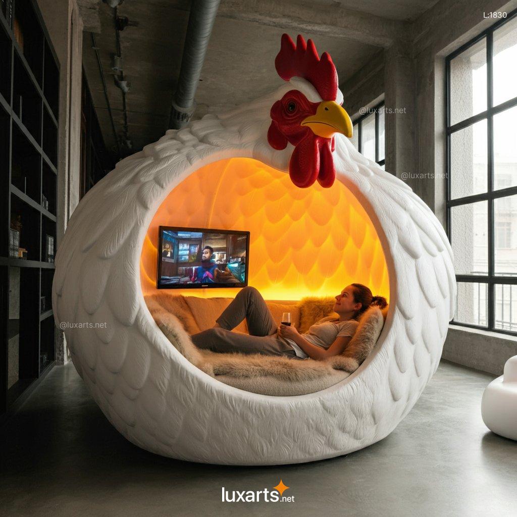 Creative Rooster Lounging Den | A Whimsical Haven for Ultimate Relaxation rooster lounging den 3