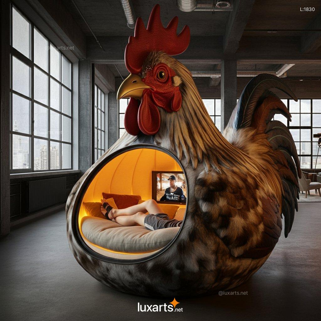 Creative Rooster Lounging Den | A Whimsical Haven for Ultimate Relaxation rooster lounging den 4