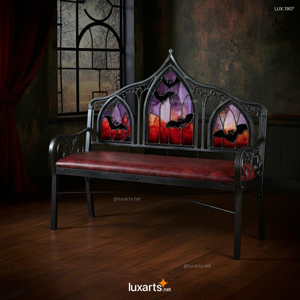 Stained Glass Bat Design Bench: Unique, Handcrafted Furniture for Your Home stained glass bat design bench 10