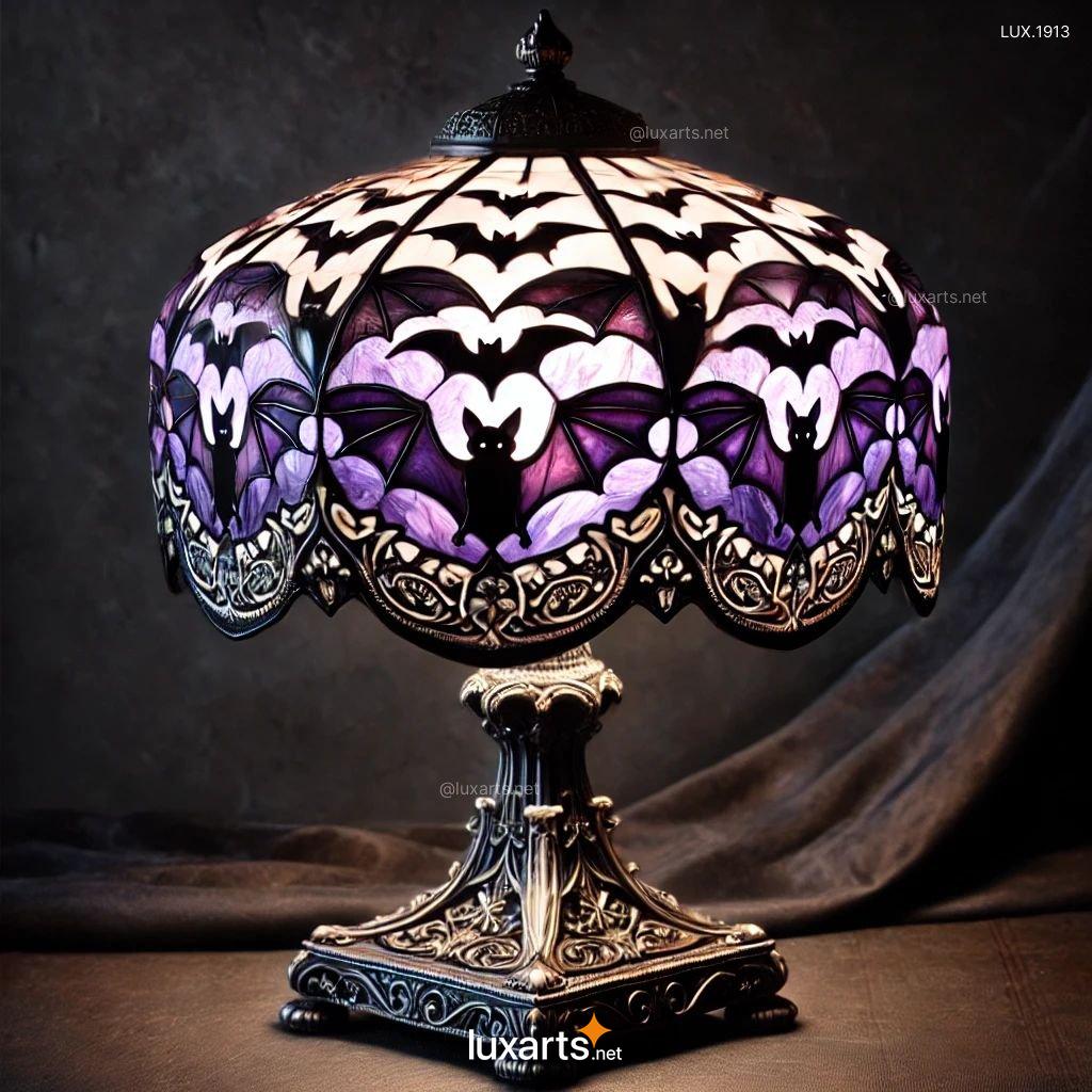 Stained Glass Bat Motifs Lamp: Unique Handmade Gothic Lighting stained glass bat motifs lamp 1