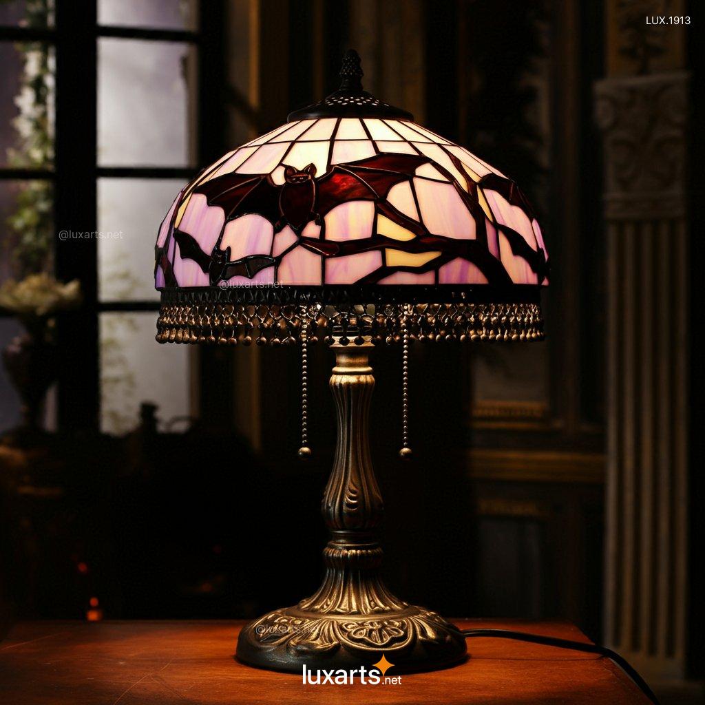 Stained Glass Bat Motifs Lamp: Unique Handmade Gothic Lighting stained glass bat motifs lamp 8