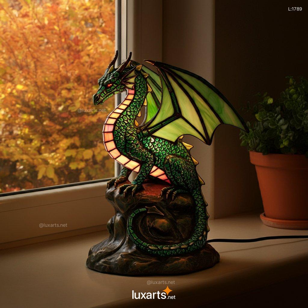 Stained Glass Dragon Lamp: Unique, Handcrafted, and Artisanal stained glass dragon lamp 10