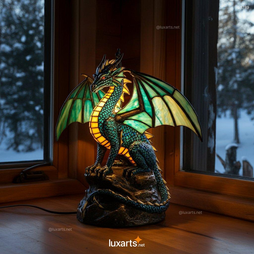 Stained Glass Dragon Lamp: Unique, Handcrafted, and Artisanal stained glass dragon lamp 11