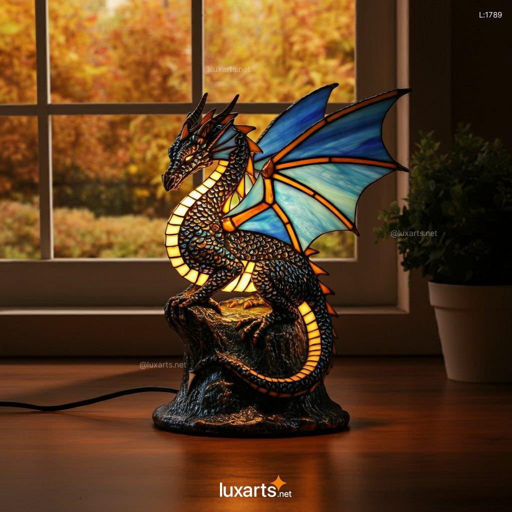 Stained Glass Dragon Lamp: Unique, Handcrafted, and Artisanal stained glass dragon lamp 12