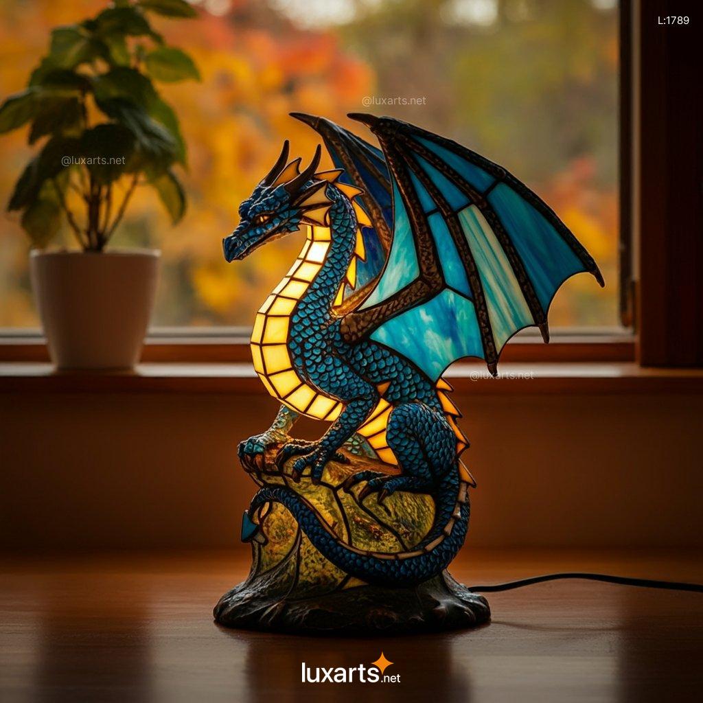 Stained Glass Dragon Lamp: Unique, Handcrafted, and Artisanal stained glass dragon lamp 13