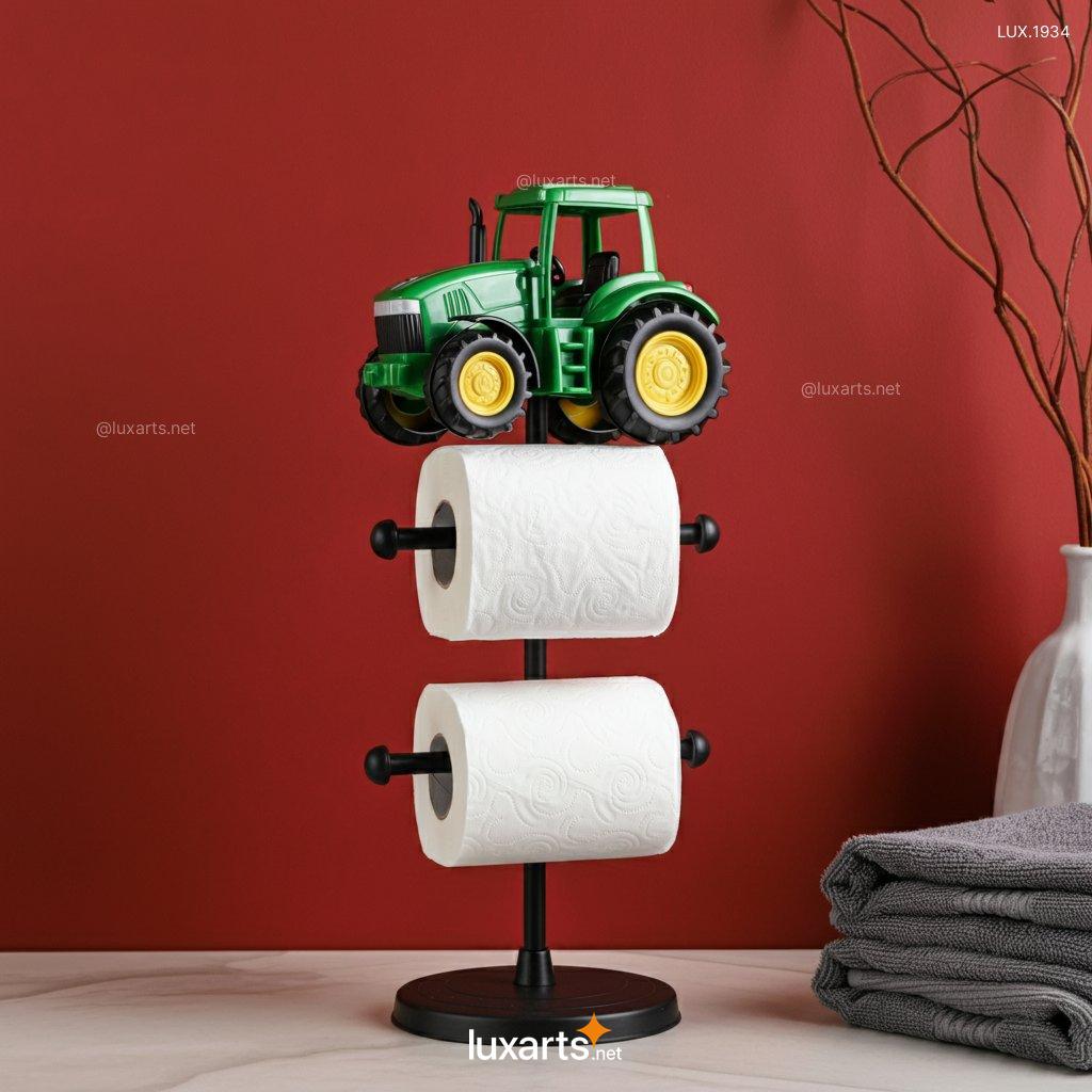 Tractor Shaped Toilet Paper Holder | Creative Farmhouse-Inspired Bathroom Decor tractor shaped toilet paper holder 4