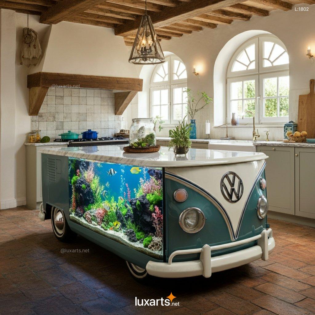 VW Bus Aquarium Kitchen Island: The Ultimate Creative Conversion vw bus aquarium kitchen island 13