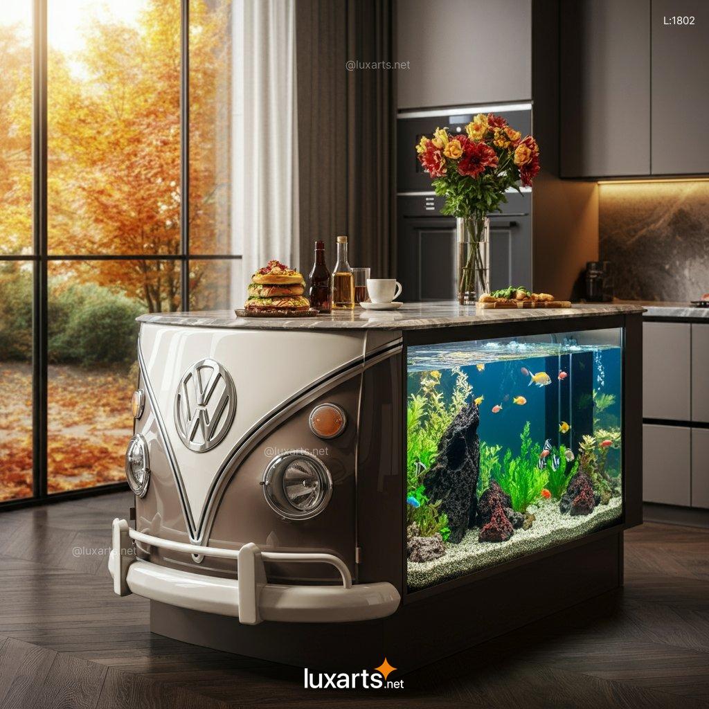 VW Bus Aquarium Kitchen Island: The Ultimate Creative Conversion vw bus aquarium kitchen island 2