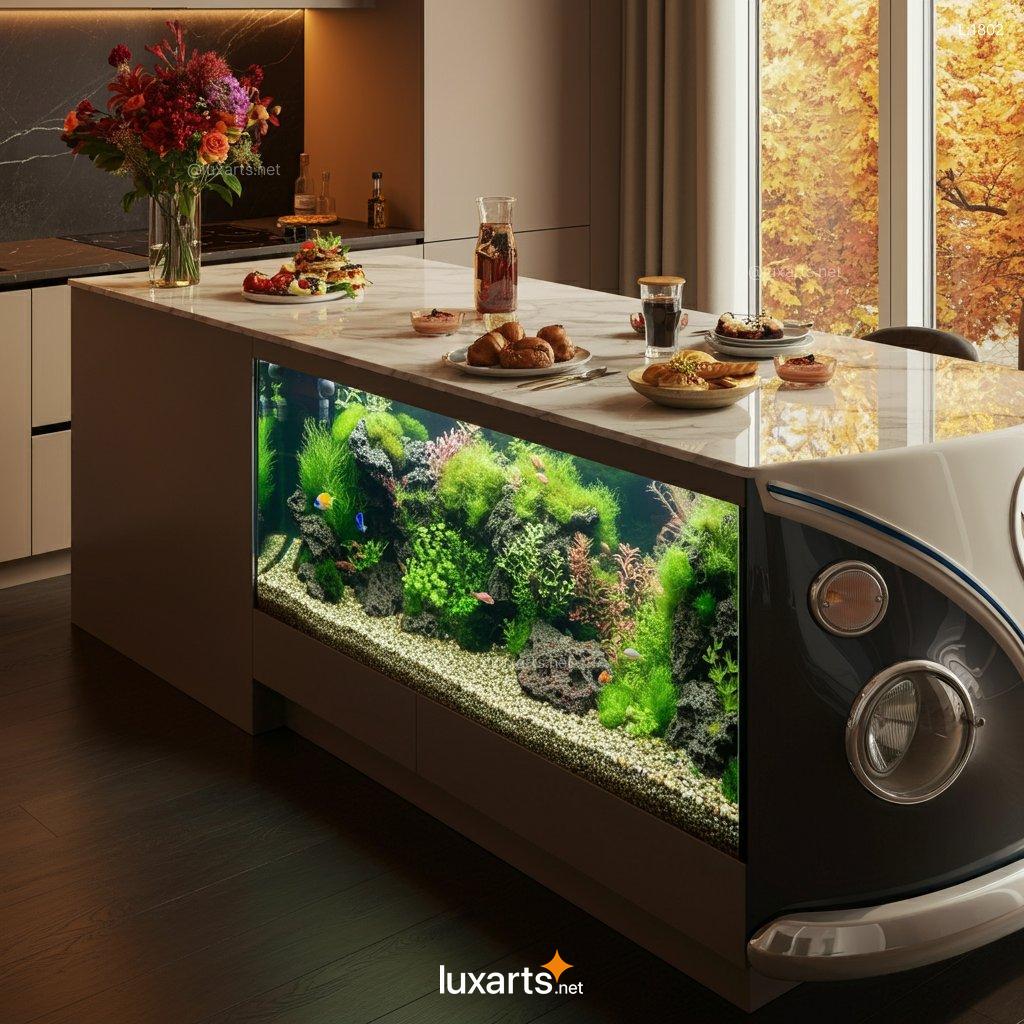 VW Bus Aquarium Kitchen Island: The Ultimate Creative Conversion vw bus aquarium kitchen island 3