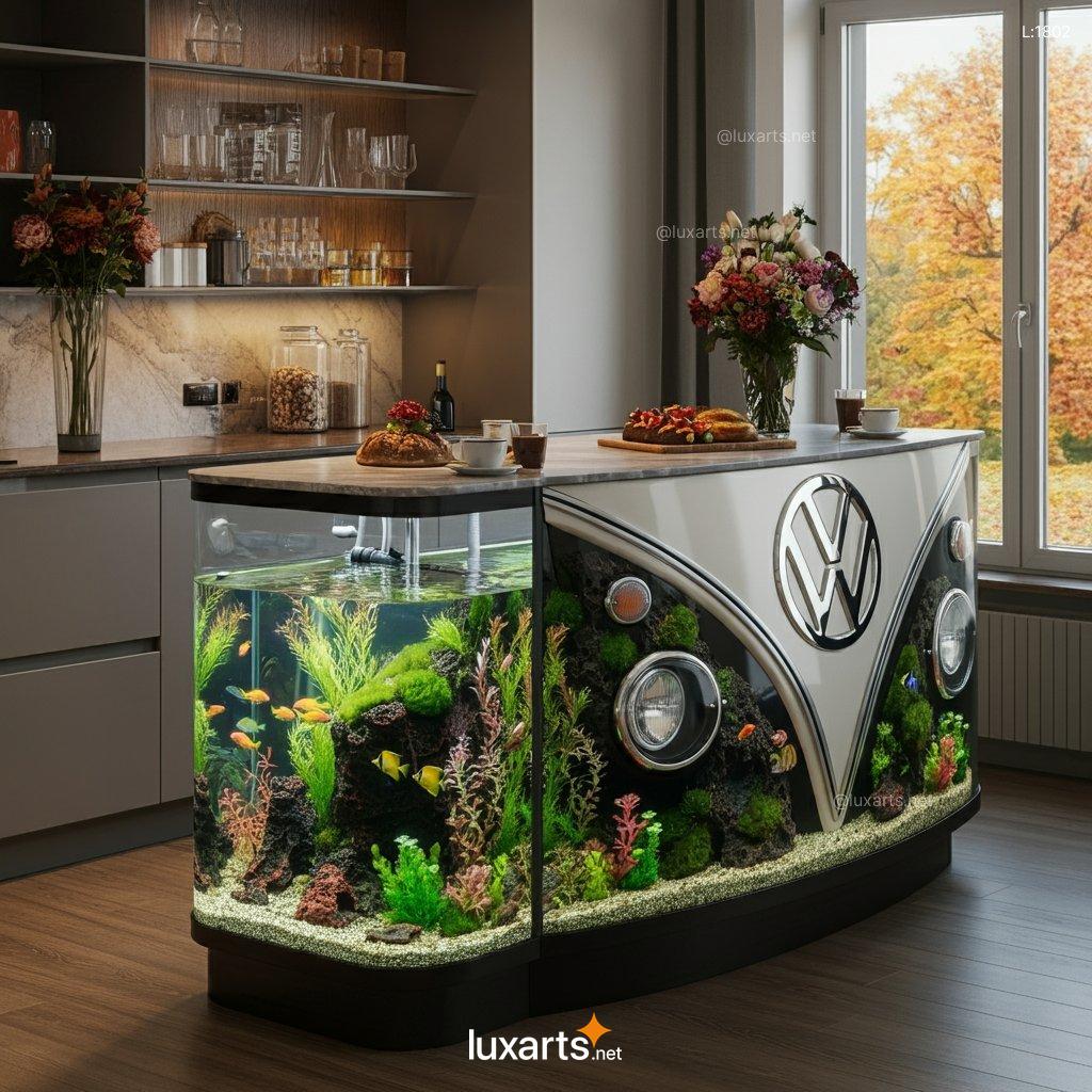 VW Bus Aquarium Kitchen Island: The Ultimate Creative Conversion vw bus aquarium kitchen island 4