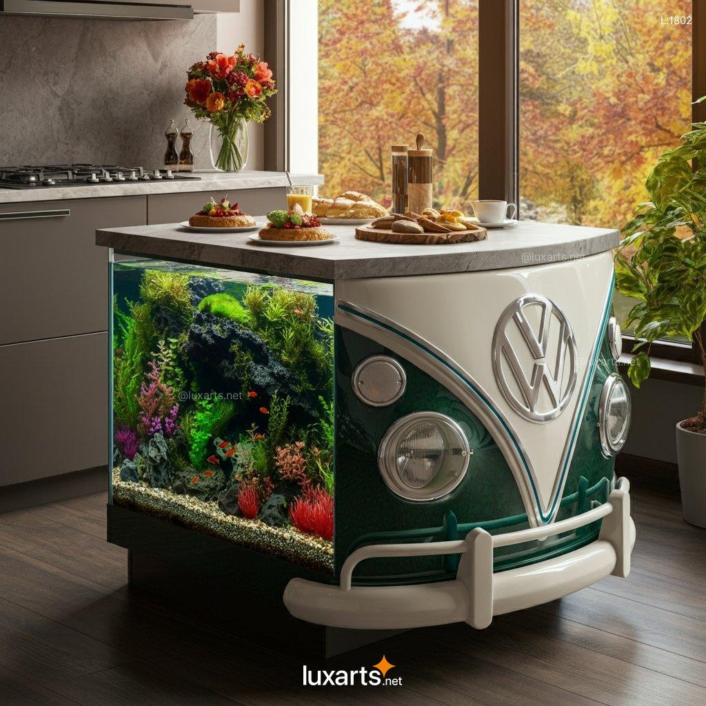 VW Bus Aquarium Kitchen Island: The Ultimate Creative Conversion vw bus aquarium kitchen island 5