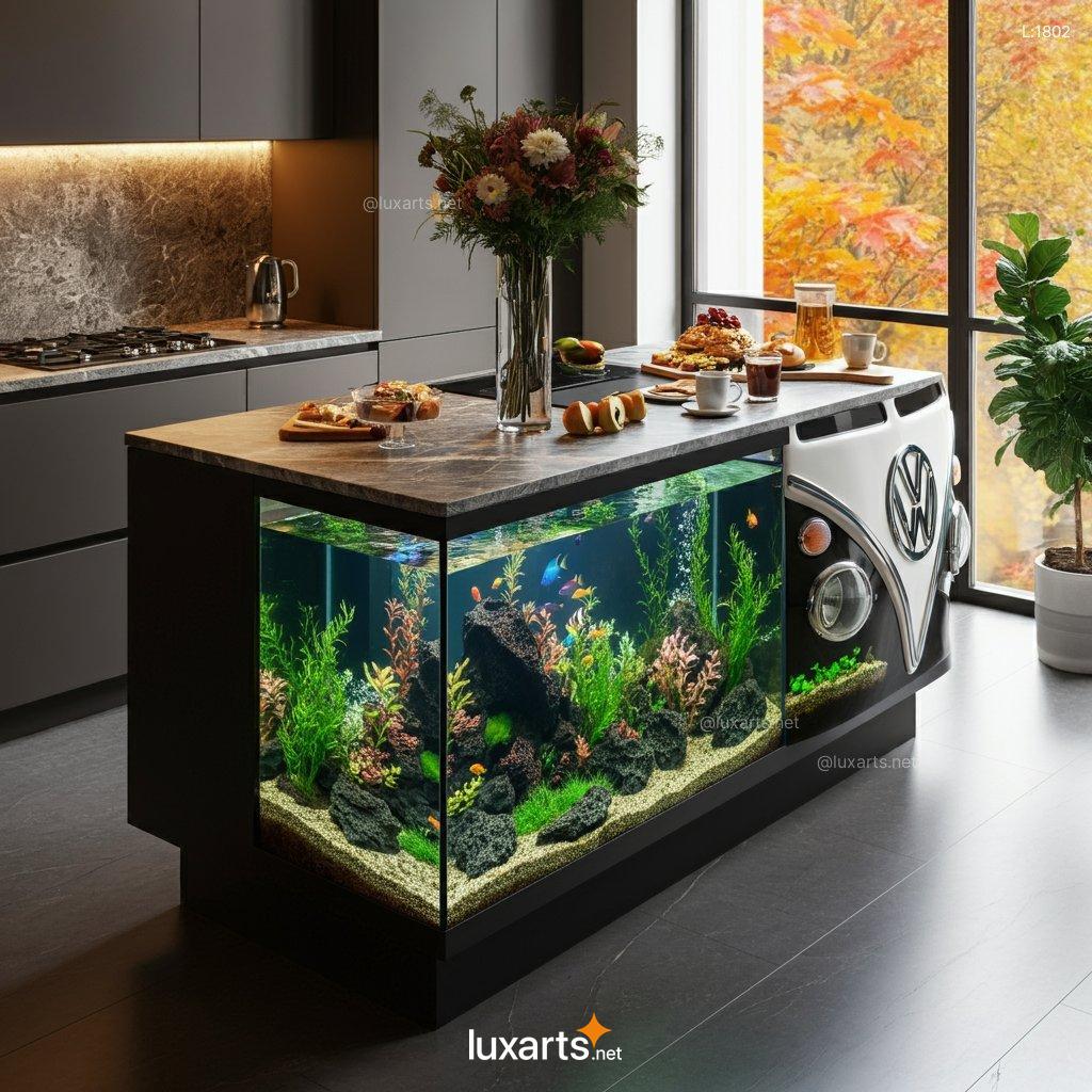 VW Bus Aquarium Kitchen Island: The Ultimate Creative Conversion vw bus aquarium kitchen island 6