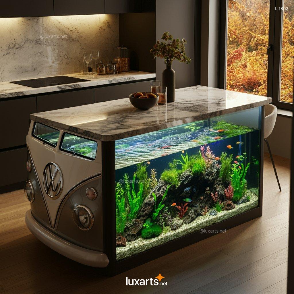 VW Bus Aquarium Kitchen Island: The Ultimate Creative Conversion vw bus aquarium kitchen island 7