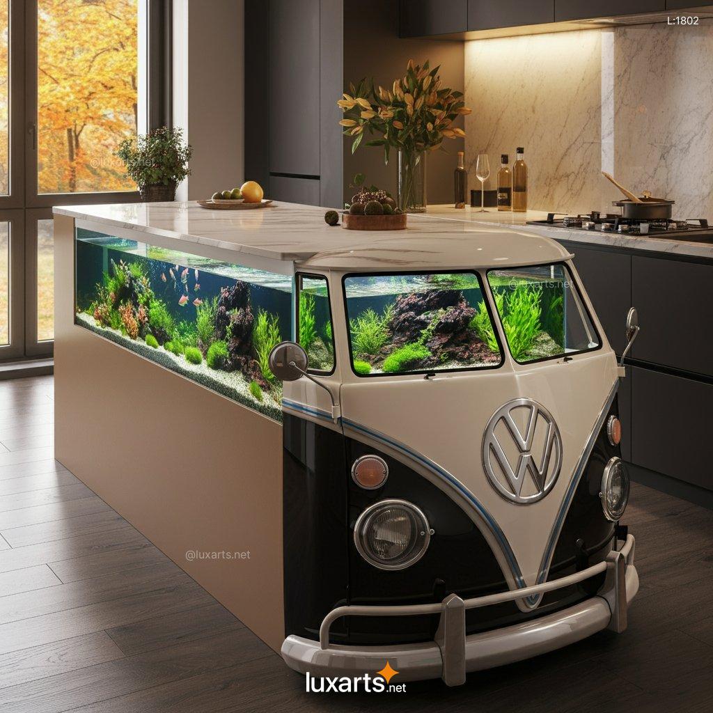 VW Bus Aquarium Kitchen Island: The Ultimate Creative Conversion vw bus aquarium kitchen island 8