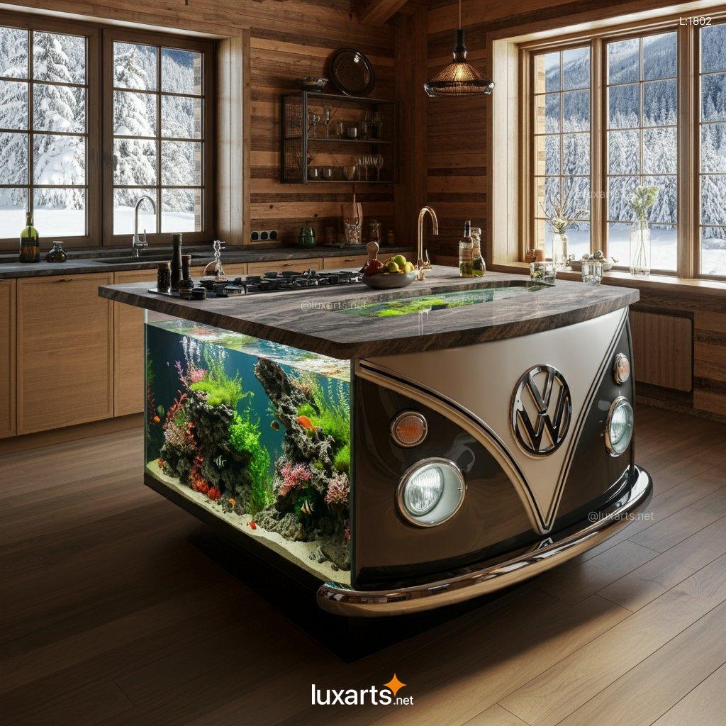 VW Bus Aquarium Kitchen Island: The Ultimate Creative Conversion vw bus aquarium kitchen island 9