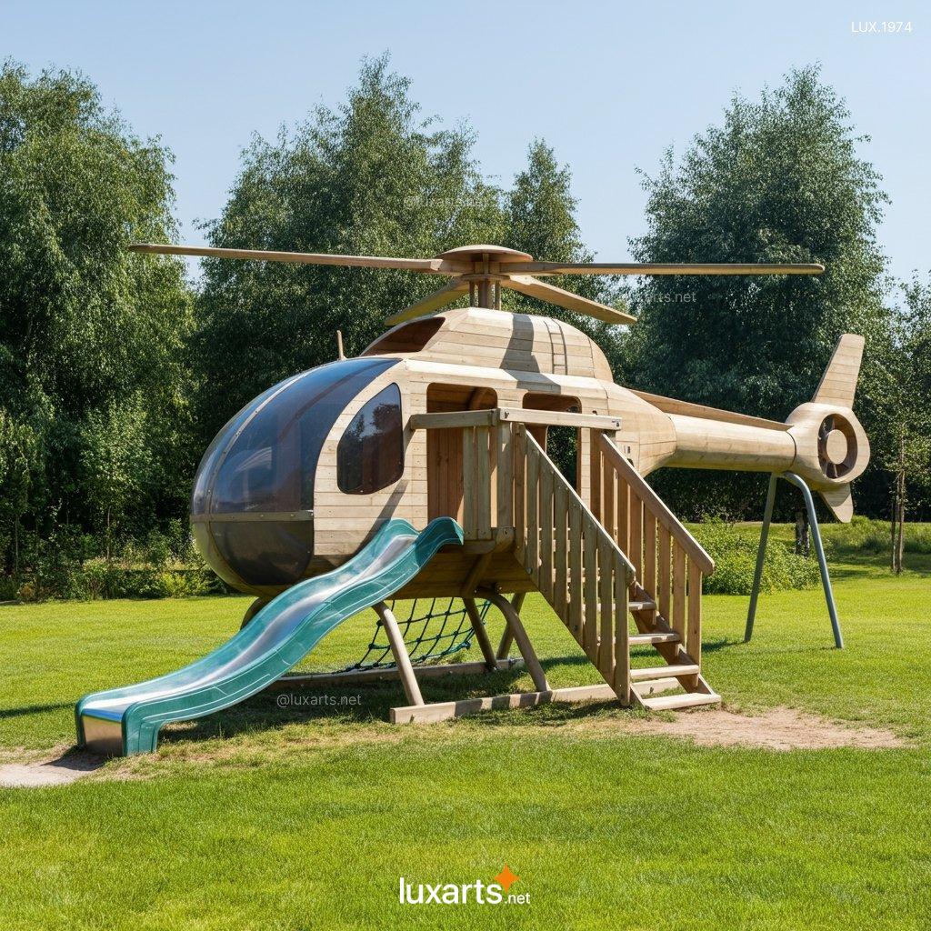 Creative Wooden Helicopter Playgrounds: Design Your Dream Playset wood helicopter playgrounds 2