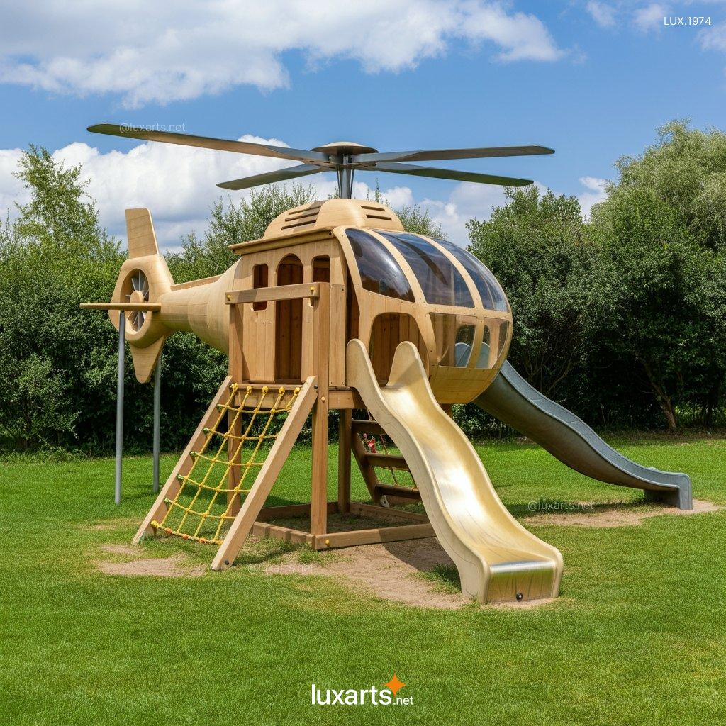 Creative Wooden Helicopter Playgrounds: Design Your Dream Playset wood helicopter playgrounds 3