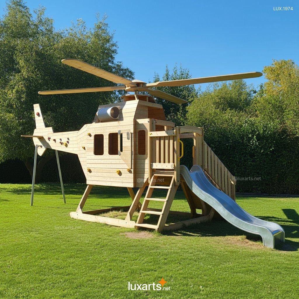 Creative Wooden Helicopter Playgrounds: Design Your Dream Playset wood helicopter playgrounds 4