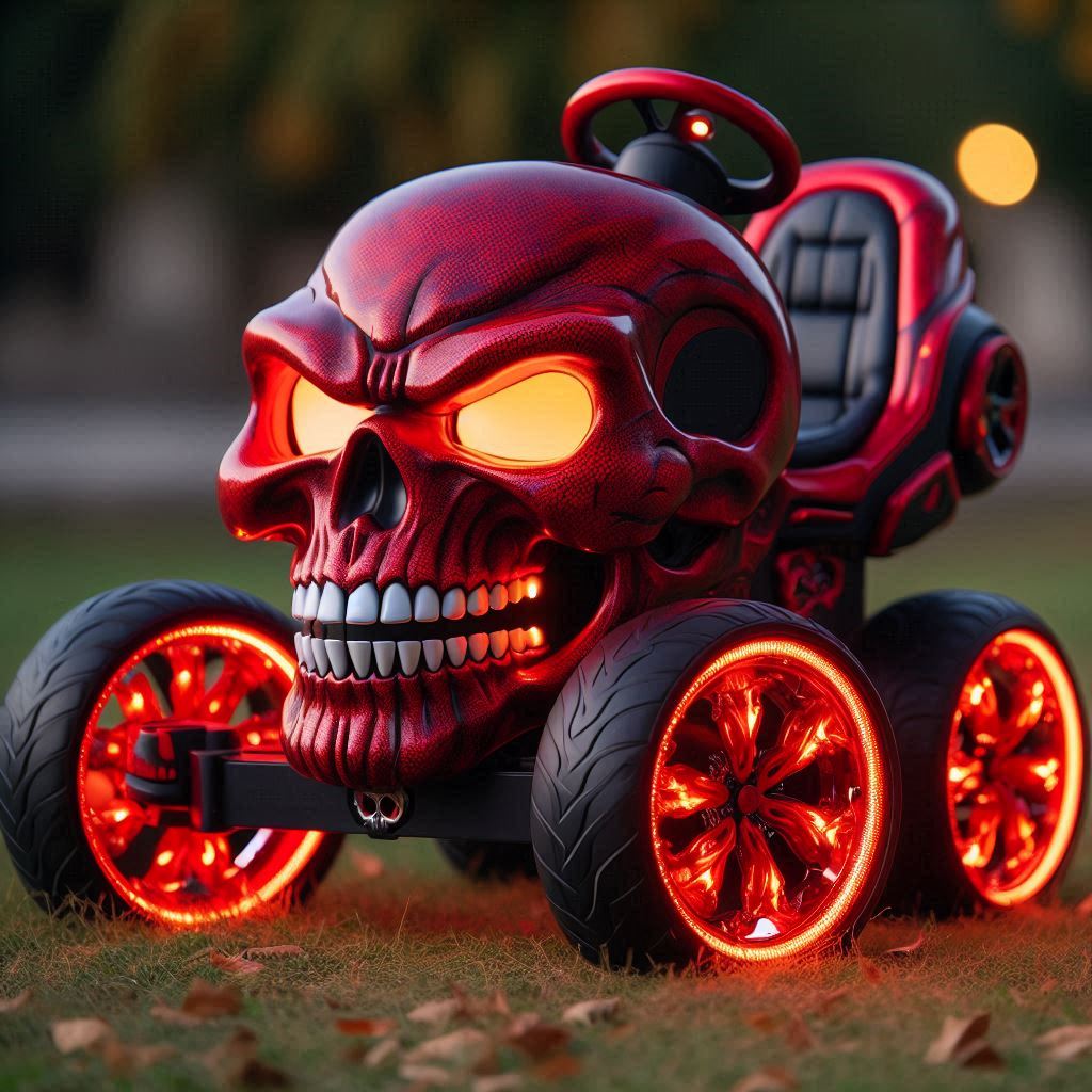 Skull-Themed Lawn Mower Toy for Kids | Fun, Unique Design for Little Lawn Lovers Designer 6