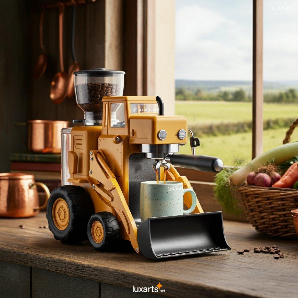 LUX.2087	Bulldozer Inspired Coffee Maker | Start Your Day with Heavy-Duty Style bulldozer inspired coffee maker 8