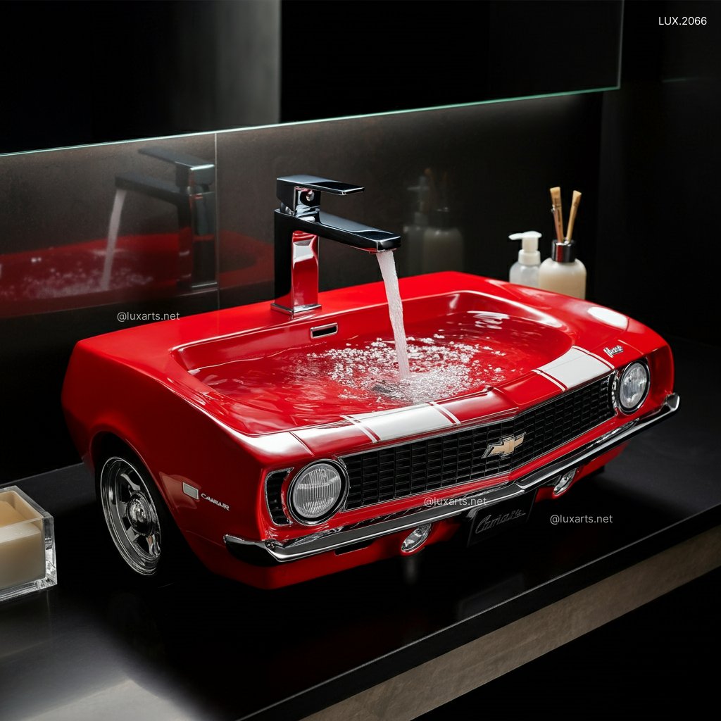 LUX.2066 Camaro Inspired Sink | Iconic Muscle Car Style for Your Bathroom or Kitchen camaro inspired sink 2