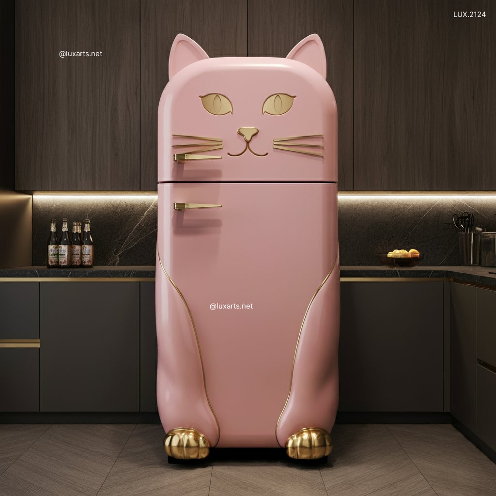 LUX.2124	Cat-Shaped Refrigerator: Creative & Unique Kitchen Appliances for Cat Lovers cat shaped refrigerator 6