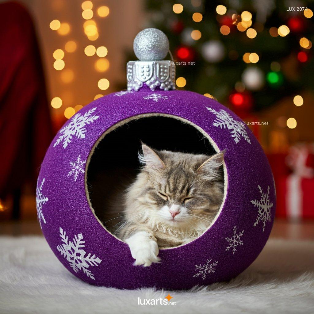 Christmas Bauble Cat Beds | Festive, Cozy Beds for Your Furry Friend christmas bauble cat beds 5