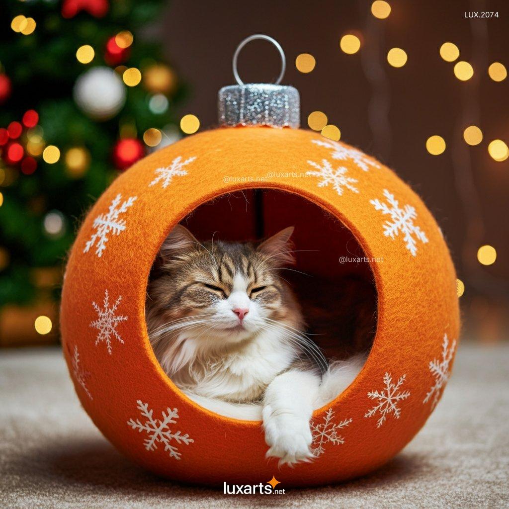 Christmas Bauble Cat Beds | Festive, Cozy Beds for Your Furry Friend christmas bauble cat beds 7