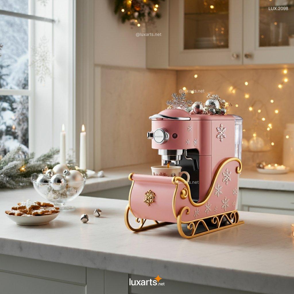 LUX.2098 Christmas Sleigh Inspired Coffee Makers | Whimsical, Holiday Design for Cozy Mornings christmas sleigh inspired coffee makers 1