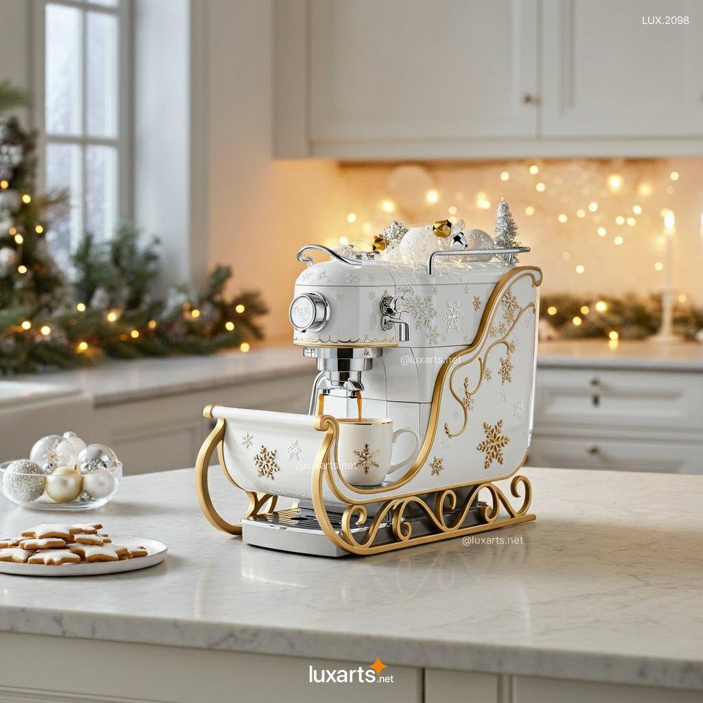 LUX.2098 Christmas Sleigh Inspired Coffee Makers | Whimsical, Holiday Design for Cozy Mornings christmas sleigh inspired coffee makers 2